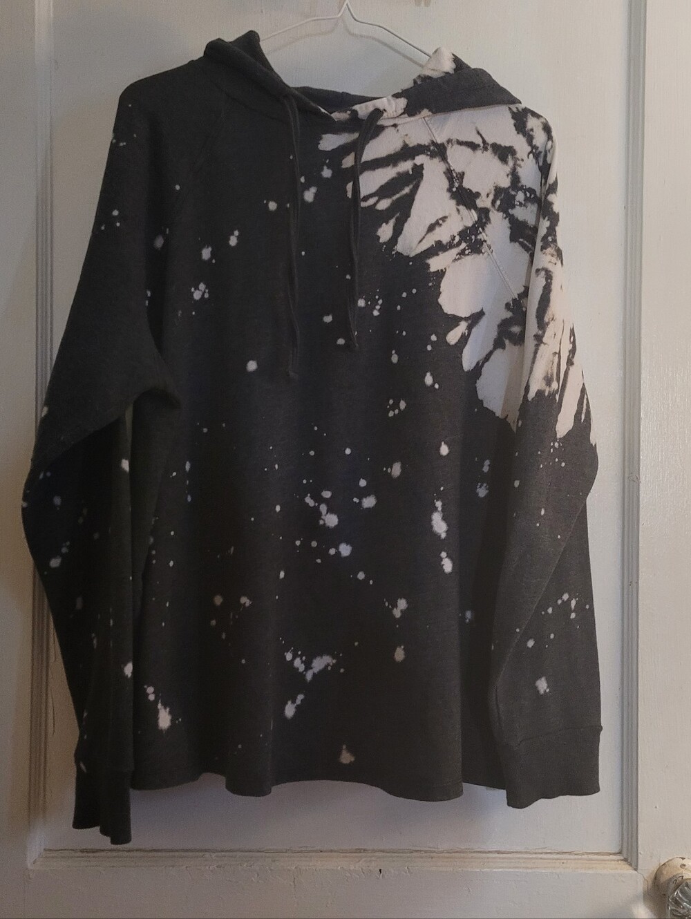 Torrid Size 2 Charcoal Gray Tie Dye Hoodie Sweatshirt Like New